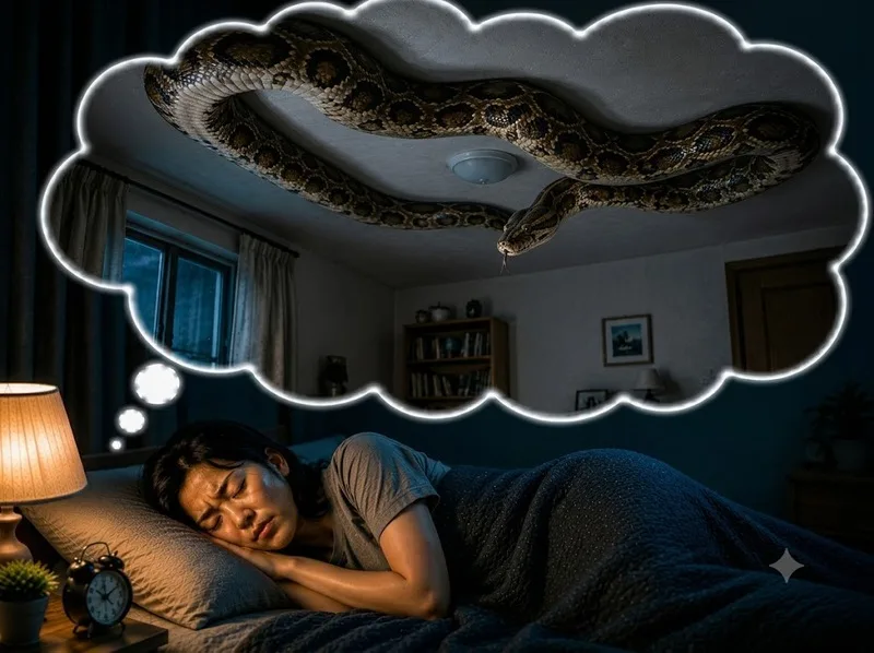 Hình ảnh trăn khổng lồ trong mơ có thể bắt nguồn từ ký ức và cảm xúc.