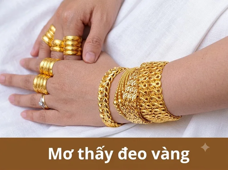 Mơ thấy đeo trang sức vàng gắn với hình ảnh cá nhân và sự tự tin